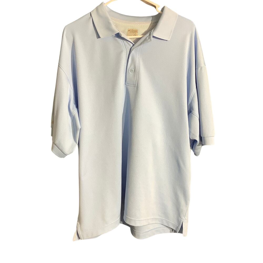 Columbia PFG Polo Shirt Men’s XXL Light Blue — Fishing, Performance, Casual